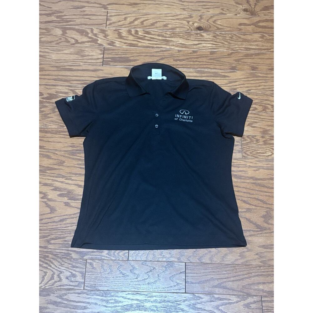 Nike Golf Dri-Fit Infiniti of Charlotte Women's Black SS Polo Shirt, Sz L